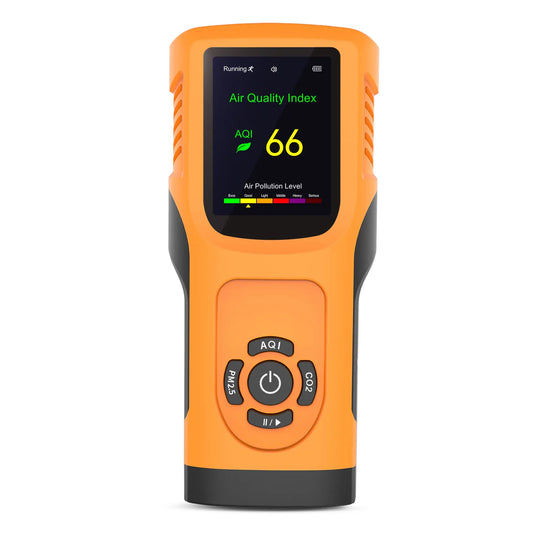 HKM-504019 Portable Multi-Function Air Quality Monitor for CO2, TVOC, PM2.5, and PM10 Detection