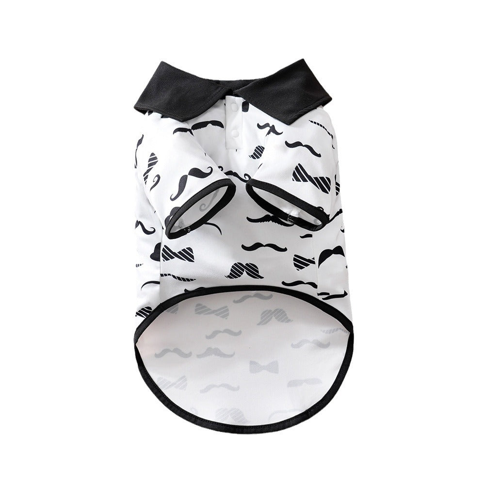 HKM-5040317 Casual White Polyester Pet Clothing for Small to XXL Dogs