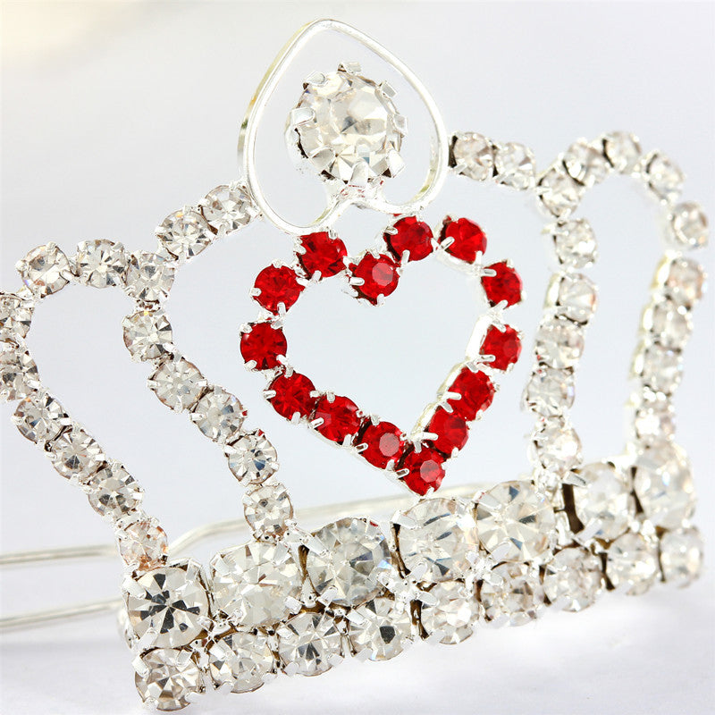 HKM-5040573 Rhinestone Crown Hair Clip for Dogs and Cats - Princess Style Barrettes