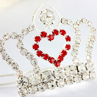 HKM-5040573 Rhinestone Crown Hair Clip for Dogs and Cats - Princess Style Barrettes