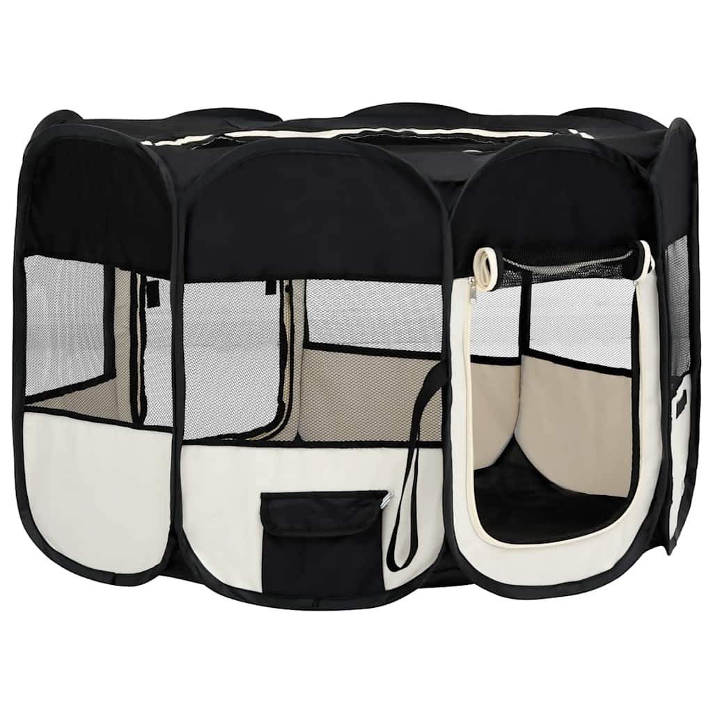 HKM-5040829 Foldable Puppy Playpen with Carrying Bag - Lightweight Steel Frame, Mesh Sides for Good Airflow, Multiple Sizes Available
