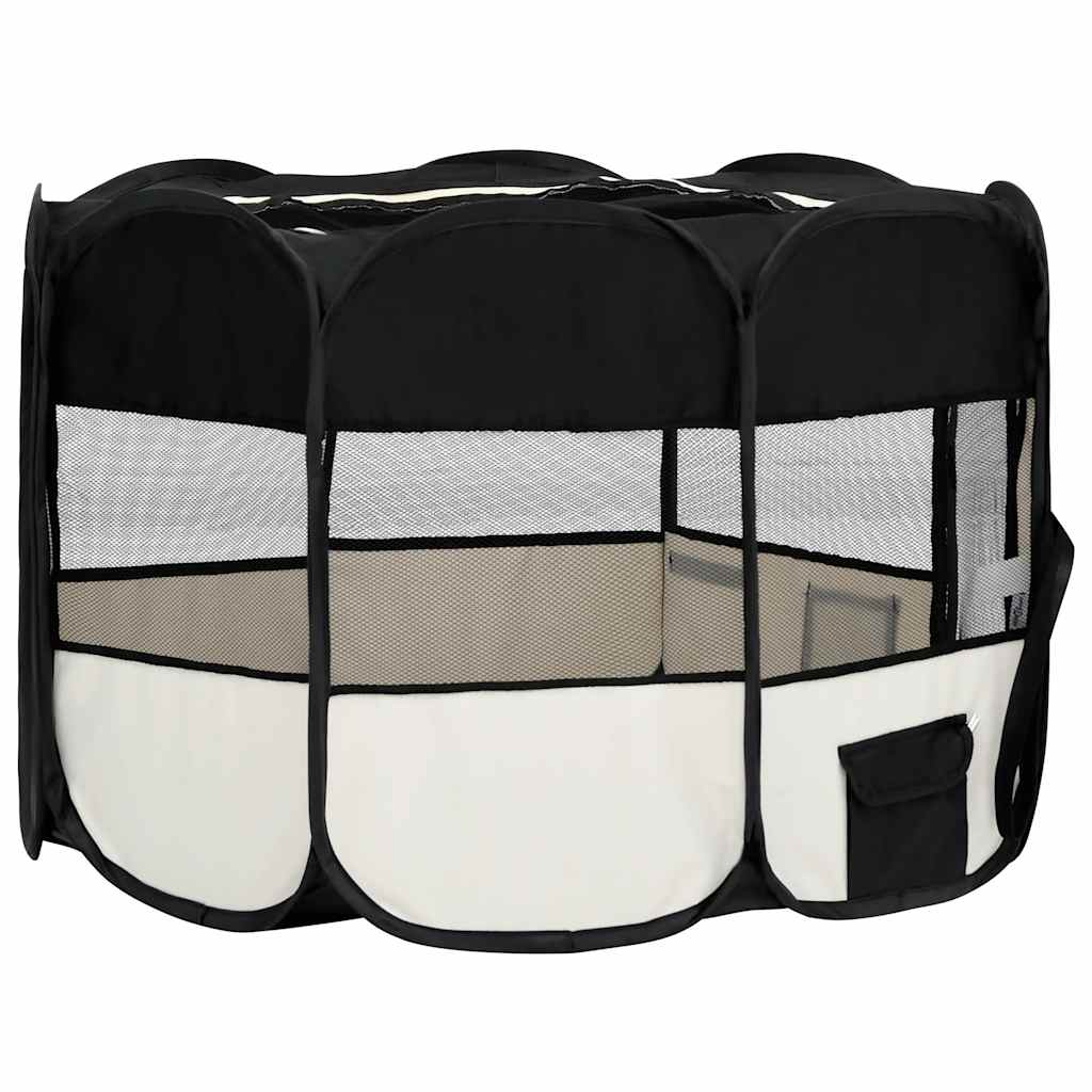 HKM-5040829 Foldable Puppy Playpen with Carrying Bag - Lightweight Steel Frame, Mesh Sides for Good Airflow, Multiple Sizes Available