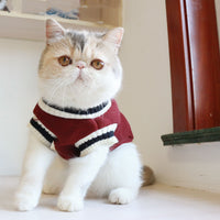 HKM-5041341 Fashionable Fleece Cat Knit Sweater Vest in Green, Khaki, and Wine Red – Sizes S to 3XL