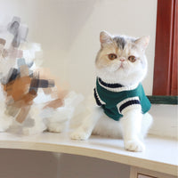 HKM-5041341 Fashionable Fleece Cat Knit Sweater Vest in Green, Khaki, and Wine Red – Sizes S to 3XL