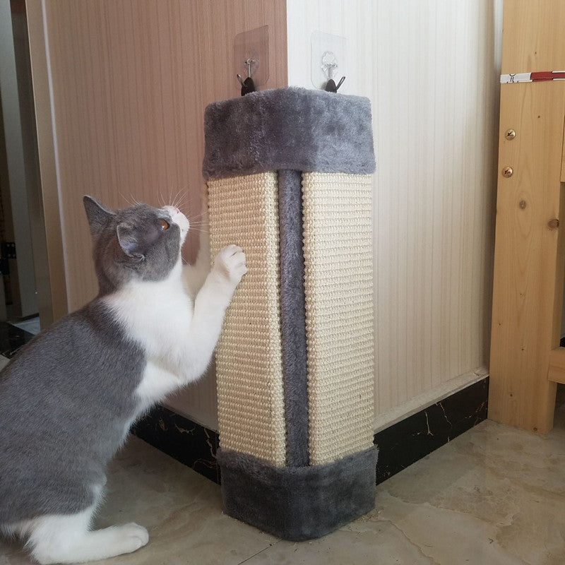 HKM-5041725 Eco-Friendly Foldable Cat Scratcher with Natural Sisal and Cat Grass Gift