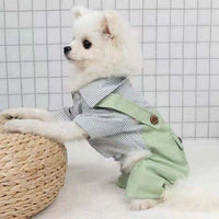 HKM-5042109 Light Green Polyester Four-Legged Clothing for Pets - Spring & Autumn Wear
