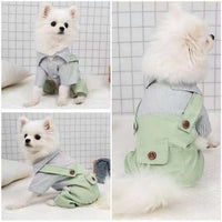 HKM-5042109 Light Green Polyester Four-Legged Clothing for Pets - Spring & Autumn Wear