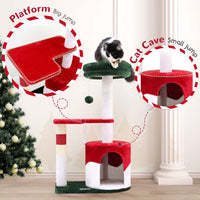 HKM-5044797 Christmas-Themed 33-Inch Cat Climbing Frame for Fun and Play