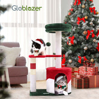 HKM-5044797 Christmas-Themed 33-Inch Cat Climbing Frame for Fun and Play