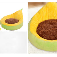HKM-5045565 Detachable Avocado-Themed Pet Kennel for Small Dogs and Cats - Available in Yellow Green and Gray White