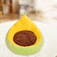 HKM-5045565 Detachable Avocado-Themed Pet Kennel for Small Dogs and Cats - Available in Yellow Green and Gray White