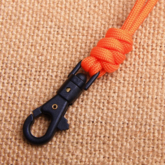 HKM-5046333 Handwoven Polyester Keychain Lanyard with Flashlight and Parachute Cord - 48CM, Multiple Colors Available