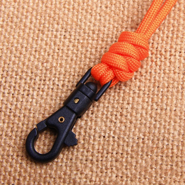 HKM-5046333 Handwoven Polyester Keychain Lanyard with Flashlight and Parachute Cord - 48CM, Multiple Colors Available
