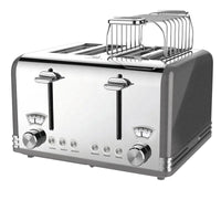 HKM-504723 4-Slice Stainless Steel Toaster 220V 1625W with Adjustable Settings and High-Lift Function