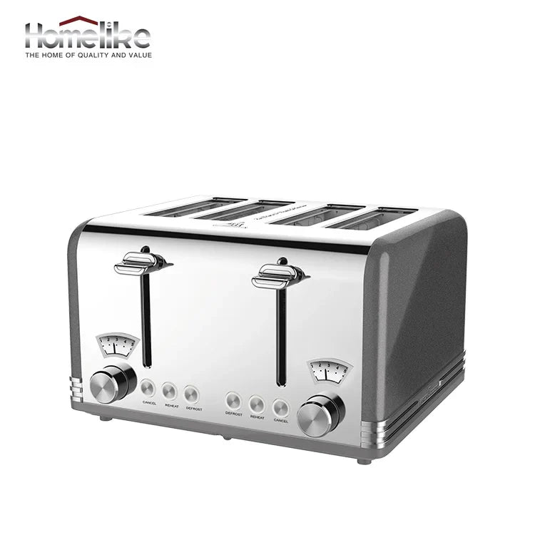 HKM-504723 4-Slice Stainless Steel Toaster 220V 1625W with Adjustable Settings and High-Lift Function