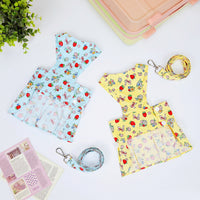 HKM-5047869 Princess-Style Pet Dress with Traction Buckle for Dogs - Blue and Yellow, Available in Multiple Sizes