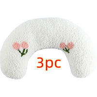 HKM-5048125 Cozy U-Shaped Sleep Pillow for Cats and Small Dogs - Soft Faux Fur Headrest for Calming Comfort