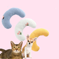 HKM-5048125 Cozy U-Shaped Sleep Pillow for Cats and Small Dogs - Soft Faux Fur Headrest for Calming Comfort
