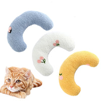 HKM-5048125 Cozy U-Shaped Sleep Pillow for Cats and Small Dogs - Soft Faux Fur Headrest for Calming Comfort