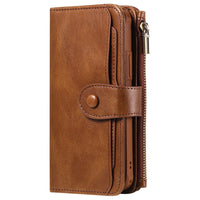 HKM-504851 Multi-Function Leather Phone Case with Card Wallet and Magnetic Anti-Fall Protection for 16 Models