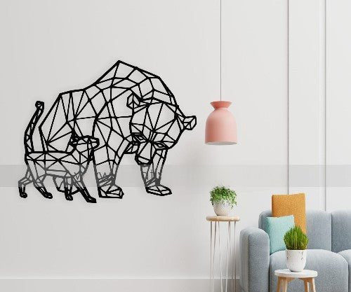 HKM-504915 Bear Acrylic Wall Art - Modern Wildlife-Inspired Home Decor, 36 x 28 Inches, Glossy Finish