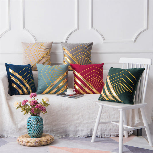 HKM-504979 Velvet Pillow Cushion Cover for Office, Solid Color, 45x45cm