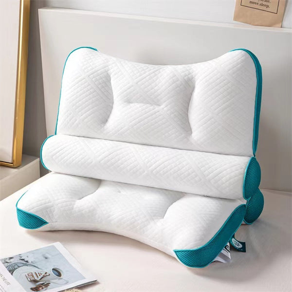 HKM-505107 Washable Neck Support and Back Traction Pillow - 40X60cm, Available in Blue and Gray