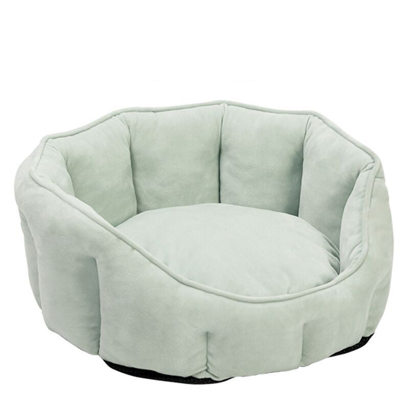 HKM-5051325 Warm Plush Cat Kennel Bed with Hammock and Soft Mat, 46x46x23cm