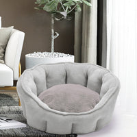 HKM-5051325 Warm Plush Cat Kennel Bed with Hammock and Soft Mat, 46x46x23cm