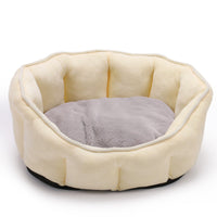 HKM-5051325 Warm Plush Cat Kennel Bed with Hammock and Soft Mat, 46x46x23cm