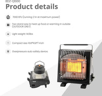 HKM-505171 Portable Cast Iron Single Burner Gas Stove Heater with Ceramic Surface for Outdoor Cooking