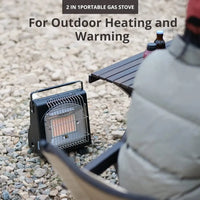 HKM-505171 Portable Cast Iron Single Burner Gas Stove Heater with Ceramic Surface for Outdoor Cooking