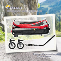 HKM-5052733 2-in-1 Pet Bike Trailer and Stroller Trolley for Small Dogs with Weather-Resistant Fabric and Safety Features