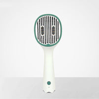 HKM-5052861 Cat and Dog Hair Comb with Sterilization Function, ABS Material - Dark Green and Gray Trim