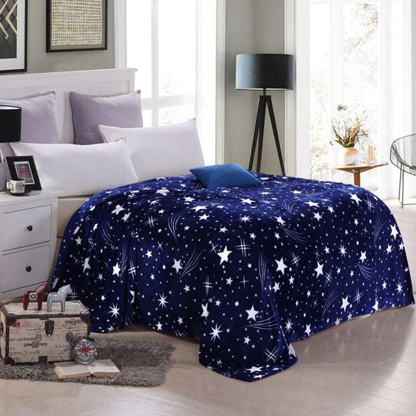 HKM-505299 Cozy Polyester Flannel Coral Carpet Blanket for Home Décor