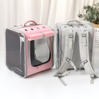 HKM-5053501 Portable PVC Cat Backpack with Laser Symphony Design - 35x30x40cm