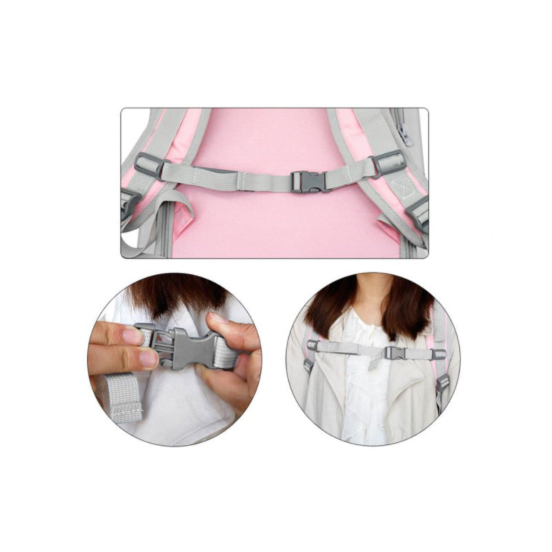 HKM-5053501 Portable PVC Cat Backpack with Laser Symphony Design - 35x30x40cm