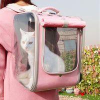 HKM-5053501 Portable PVC Cat Backpack with Laser Symphony Design - 35x30x40cm