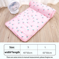 HKM-5054525 Cooling Summer Pet Pad for Dogs and Cats, Breathable and Washable Ice Silk Cotton Mat, Suitable for All Sizes