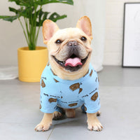 HKM-5055421 Cotton Dog Clothes for Corgis in Blue and Yellow - Available in Multiple Sizes