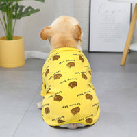HKM-5055421 Cotton Dog Clothes for Corgis in Blue and Yellow - Available in Multiple Sizes