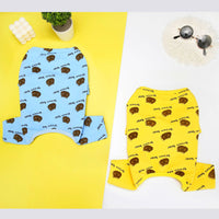 HKM-5055421 Cotton Dog Clothes for Corgis in Blue and Yellow - Available in Multiple Sizes