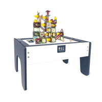 HKM-505555 Double-Sided Wooden Magnetic Building Blocks and Drawing Board Toy for Kids