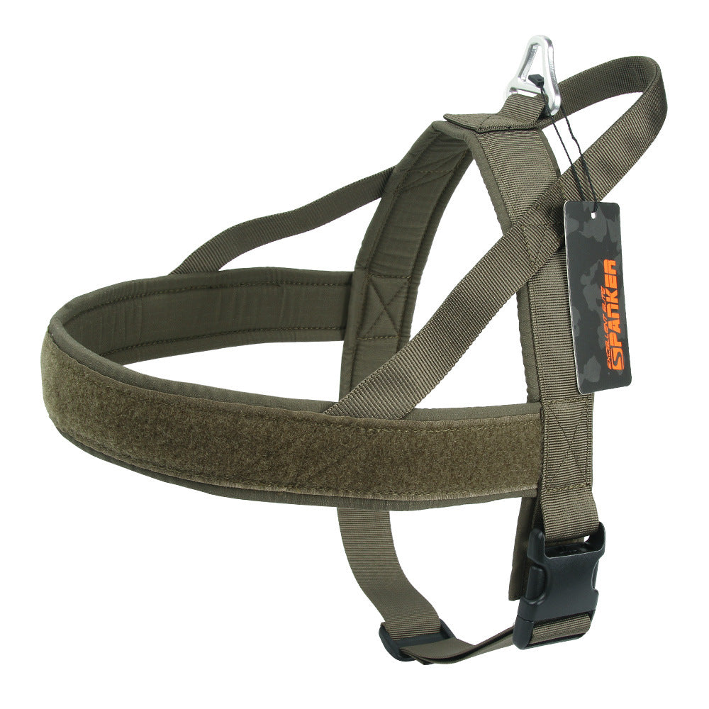 HKM-5056317 Durable Nylon Dog Harness for Large and Medium-Sized Breeds, Adjustable Chest Strap and Leash Options