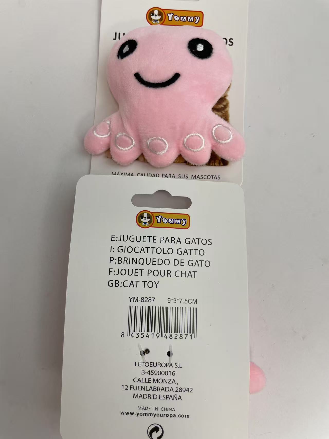 HKM-5056701 Interactive Cat Toy Octopus with Plush Tentacles