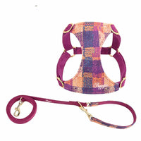 HKM-5056829 Dog Hand-Held Rope Vest for Comfortable Walking in Dark Night Blue, Spring Pink, and Sunset Purple