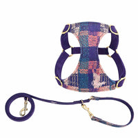 HKM-5056829 Dog Hand-Held Rope Vest for Comfortable Walking in Dark Night Blue, Spring Pink, and Sunset Purple