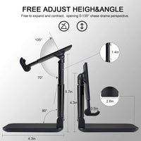 HKM-505683 Foldable and Expandable Mobile Phone and Tablet Stand - Lazy Bracket K3 for Desktop Use