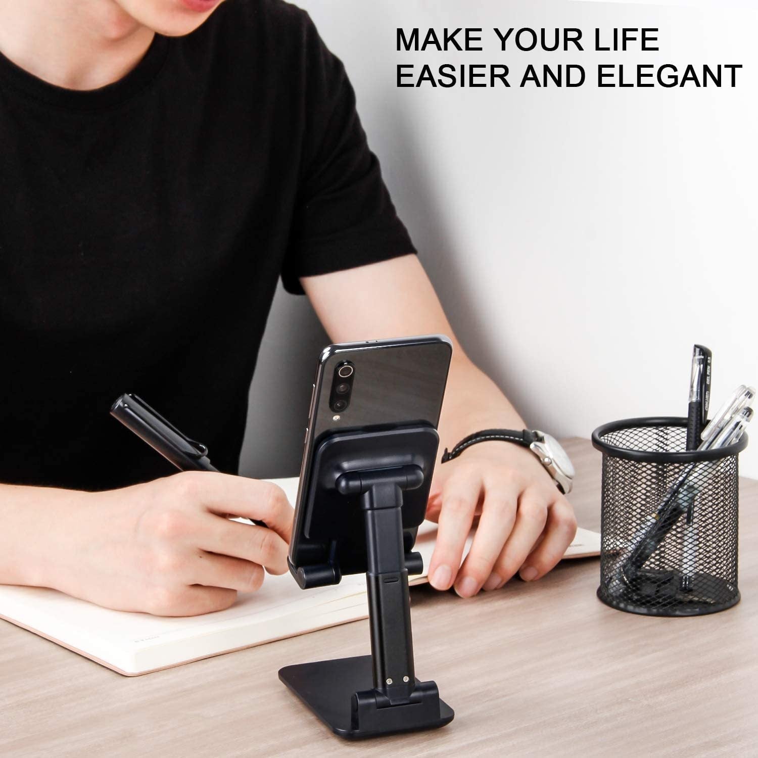HKM-505683 Foldable and Expandable Mobile Phone and Tablet Stand - Lazy Bracket K3 for Desktop Use
