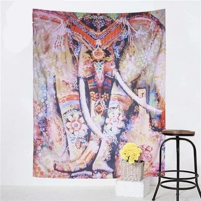 HKM-505683 Geometric Abstract European Classical Plush Fabric Tapestry for Home Decor